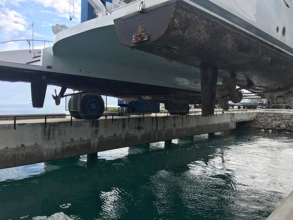 In production in Cape, Town, South Africa: an 82-foot Carbon High Performance Sailing Catamaran